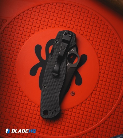 Spyderco Paramilitary 2 Tanto Compression Lock Knife Black G-10 (3.4" Black M4)